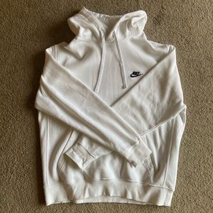 Nike Club Fleece Hoodie White Large